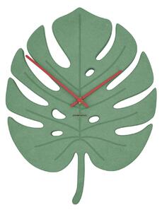 Zidni sat Luxhora Monstera Mint Green 11 boja kazaljki