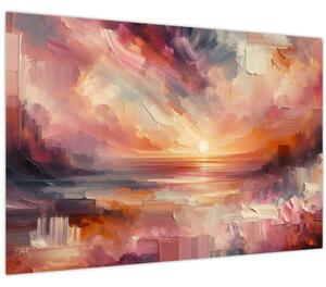 Slika - Oslikani rumenocrveni oblaci (90x60 cm)