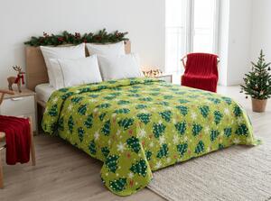 Prekrivač za krevet CHRISTMAS TREE, zeleni Dimenzije: 170 x 210 cm
