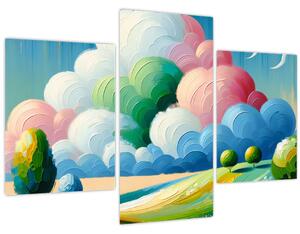 Slika - Krajolik s oblakom (90x60 cm)