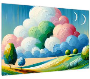 Slika - Krajolik s oblakom (90x60 cm)