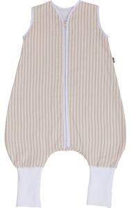 BUBABA BY FREEON vreća za spavanje - ljetna 86/92/98 s nogavicama 18-30 mj muslin prugice beige 87509