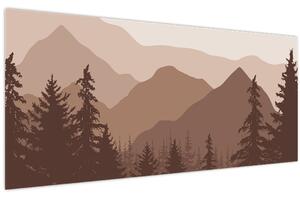 Slika - Smeđe planine N⁰2 (120x50 cm)