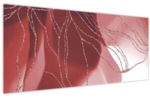 Slika - Crveni apstraktni cvijet N⁰1 (120x50 cm)