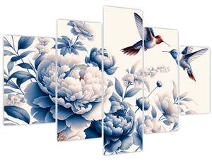 Slika - Kolibri iznad cvijeta (150x105 cm)