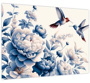 Slika - Kolibri iznad cvijeta (70x50 cm)
