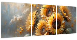 Slika - Slika suncokreta (sa satom) (90x30 cm)