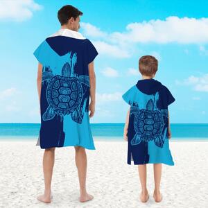 Plažna ponča INDIGO obiteljski set 2 kom, plava
