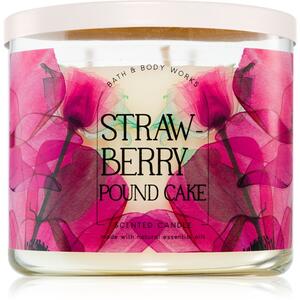 Bath & Body Works Strawberry Pound Cake mirisna svijeća 411 g
