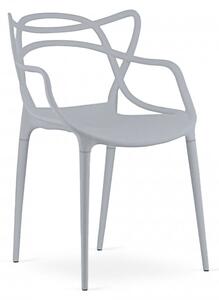 Svijetlo siva plastična stolica KATO
