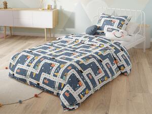 Pamučna posteljina za krevetic RASKRIŽJA plava