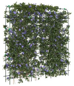 VidaXL Vrtne rešetke za biljke penjačice U-oblika 3 kom čelične