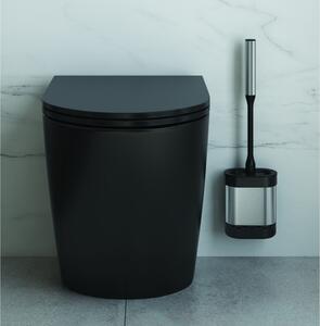 Tamno siva WC četka od nehrđajućeg čelika Cleany – Metaltex