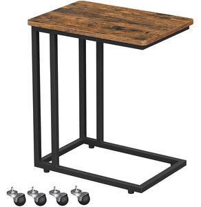 Rustikalni industrijski dizajn stolić na kotačićima, stolić za kavu 50 x 55 x 35 cm | VASAGLE