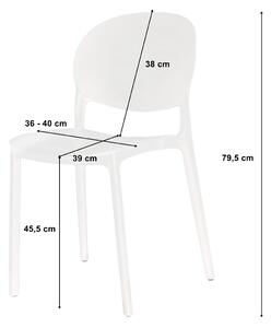 Bijela plastična stolica RAWA