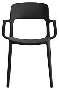 Crna plastična stolica SAHA