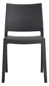 Crna plastična stolica KLEM