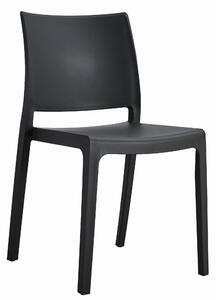 Crna plastična stolica KLEM