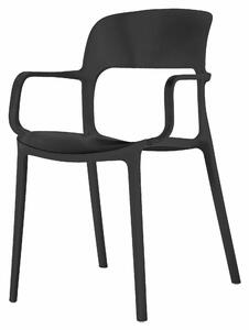 Crna plastična stolica SAHA