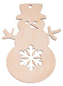 AtmoWood Drveni božićni ukras - snjegović