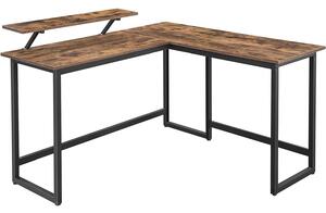 Računalni stol u obliku slova L, kutni stol 140 x 130 x 89 cm | VASAGLE