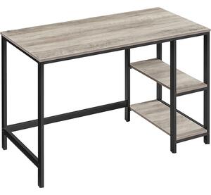 Radni stol, računalni stol s 2 police lijevo ili desno 120 x 60 x 75 cm | VASAGLE