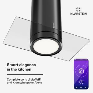 Klarstein Beretta Premium, otočna kuhinjska napa, 544 m³/h, aplikacija, ekstrakcija/recirkulacija zraka, LED, filter s aktivnim ugljenom