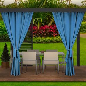 Elegantne plave vodootporne vrtne zavjese za sjenicu Širina: 155 cm | Duljina: 240 cm