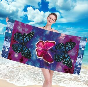 Ručnik za plažu s leptirićima Širina: 100 cm | Duljina: 180 cm