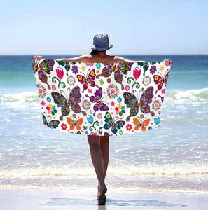 Ručnik za plažu sa šarenim leptirima Širina: 100 cm | Duljina: 180 cm