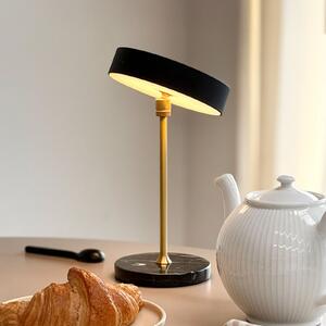 Dyberg Larsen Moonlight LED punjiva stolna lampa, crna, prigušiva, Crno, Dnevni boravak/blagovaonica, Kamen