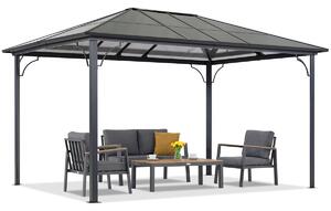 Moderan vrtni paviljon Santiago 3 × 3,6 m Garden Point antracit