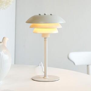 Dyberg Larsen SIXTEEN stolna lampa, biserno bijela, metal, E27, Bijela, Dnevni boravak/blagovaonica, Metal