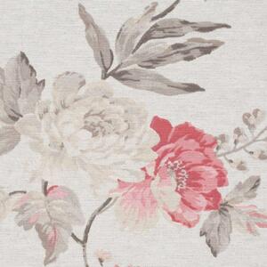 Krem bijeli zastor za zamračivanje s motivom ružičastog cvijeća Duljina: 250 cm