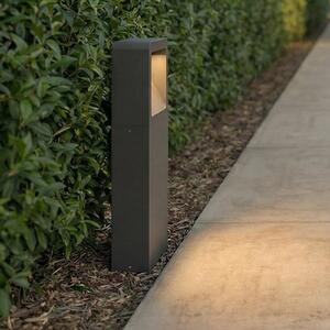 Lucande LED postolna svjetiljka Leya, 35 cm, antracit, metal, IP54, Crno, Aluminij