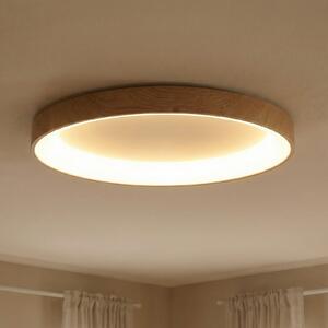 Mantra Iluminación LED stropna svjetiljka Niseko II CCT daljinski upravljač Ø65cm u boji, prigušiva, Drvo, Dnevni boravak/blagovaonica, Aluminij