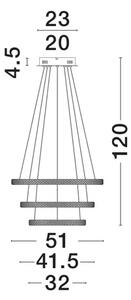 GINEVRA VISILICA LED 69W/3000K/3900lm/DIMM/IP20/CRNA NL9748158