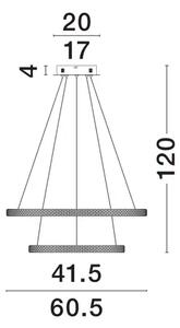 GINEVRA VISILICA LED 54W/3000K/3350lm/DIMM/IP20/CRNA NL9748159