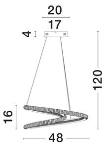 GINEVRA VISILICA LED 45W/3000K/2800lm/DIMM/IP20/CRNA NL9748165