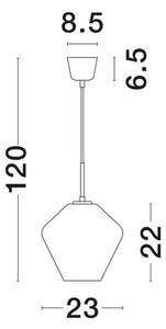 VEIRO VISILICA E27 /IP20/CRNA & KROM NL9724102