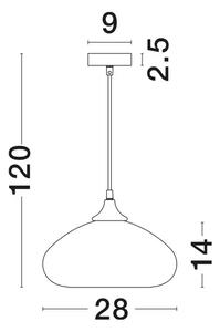 SAVAZ VISILICA E27 /IP20/CRNA & KROM NL9726482
