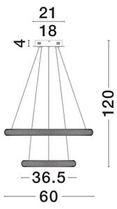MEDORA VISILICA LED 41,5 WattW/3000K/3500lm/DIMM/IP20/MESING ZLATNA NL9748156