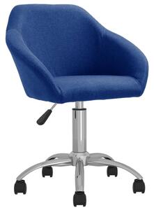 VidaXL Okretna uredska stolica od tkanine plava