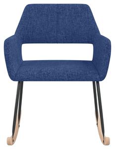 VidaXL Stolica za ljuljanje od tkanine plava