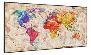 Klarstein Wonderwall Air Art Smart, infracrveni grijač, karta u boji, 120 x 60 cm, 700 W