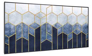 Klarstein Wonderwall Air Art Smart, infracrveni grijač, plava linija, 120 x 60 cm, 700 W