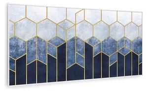 Klarstein Wonderwall Air Art Smart, infracrveni grijač, plava linija, 120 x 60 cm, 700 W