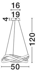 ODREY VISILICA LED 40W/2700-3500-5000K/2033lm/DIMM/IP20/SREBRO & ZLATNA NL9756718