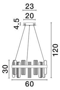ARGO VISILICA LED 81W/3000K/3120lm/DIMM/IP20/ZLATNA NL9756714