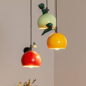 Luminex Viseća lampa Apple mix, šarena, metalna, Ø 42 cm, 3 žarulje, E27, prigušiva, Crno, Dnevni boravak/blagovaonica, Metal